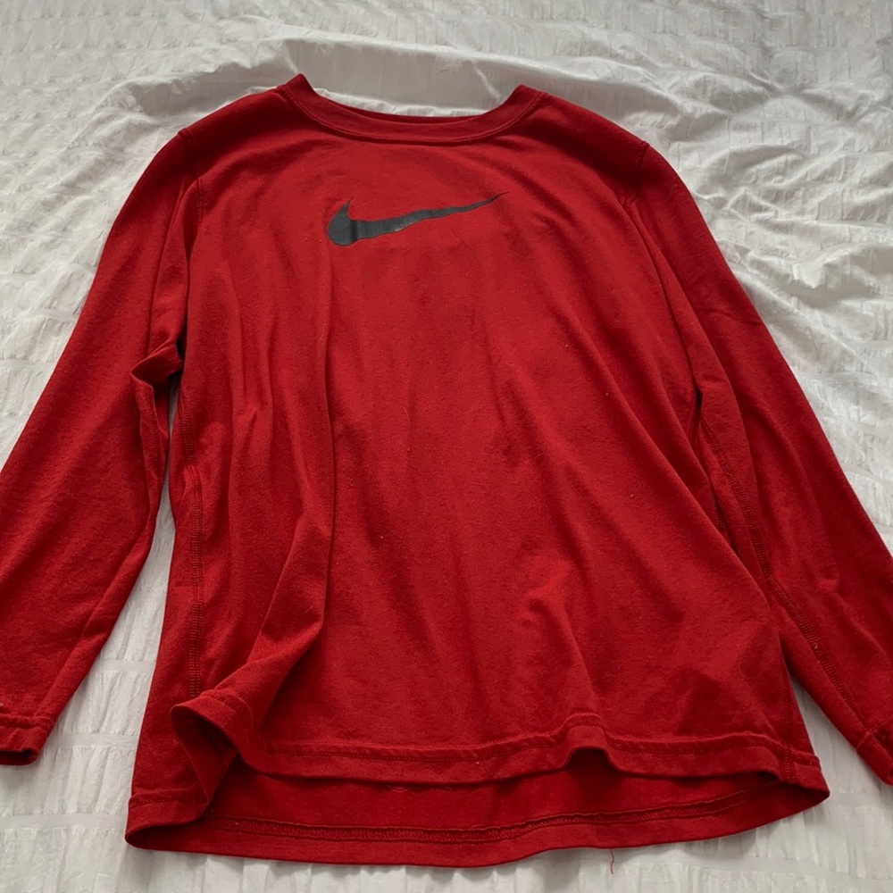 Nike dry fit red long sleeve